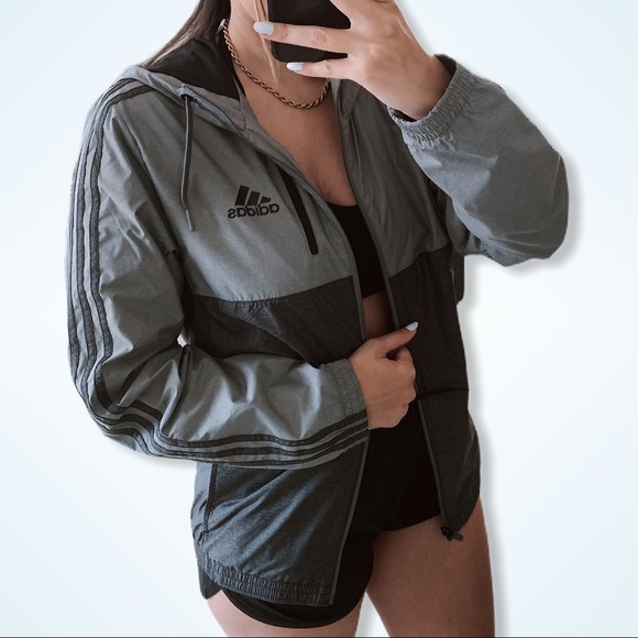 SOLD on Depop!!* Grey Adidas Windbreaker - Picture 2 of 2
